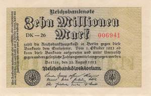 10 Millionen Mark 1923
